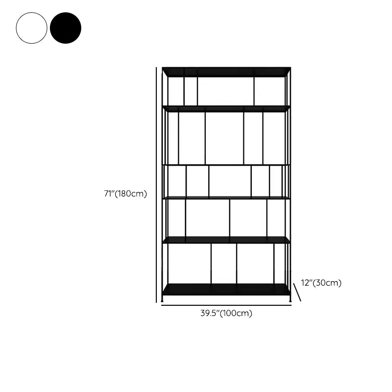 Metal Etagere Bookshelf Industrial Etagere Bookcase with 5 Shelves