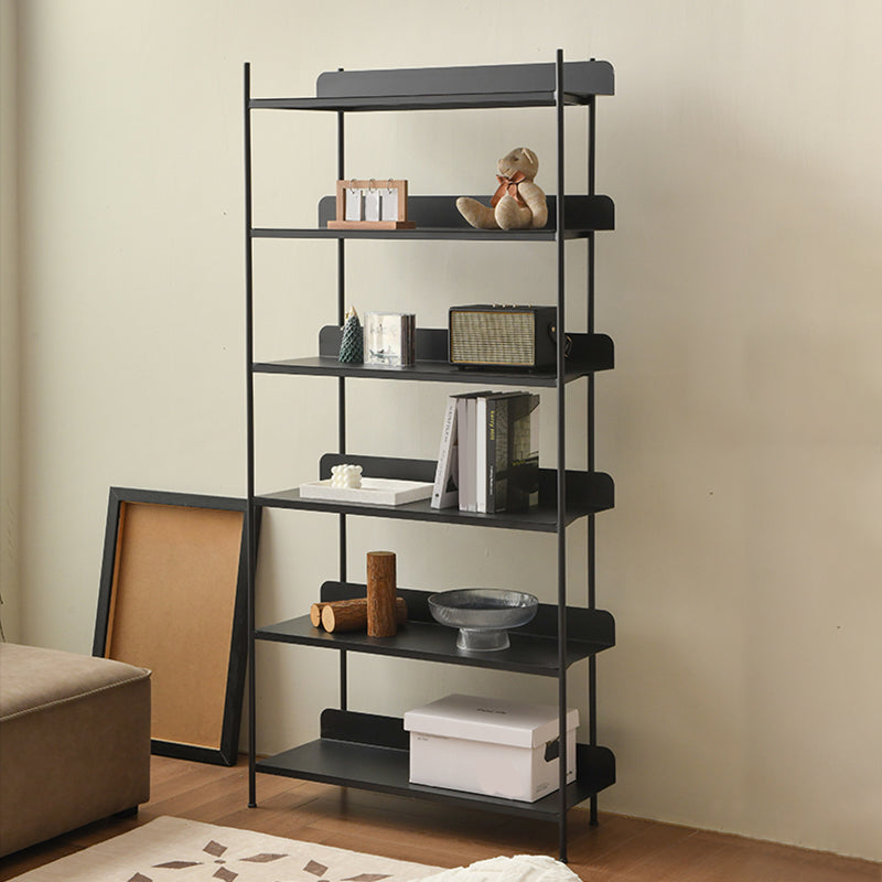 Industrial Etagere Bookshelf Metal Shelves Included Open Back Bookcase