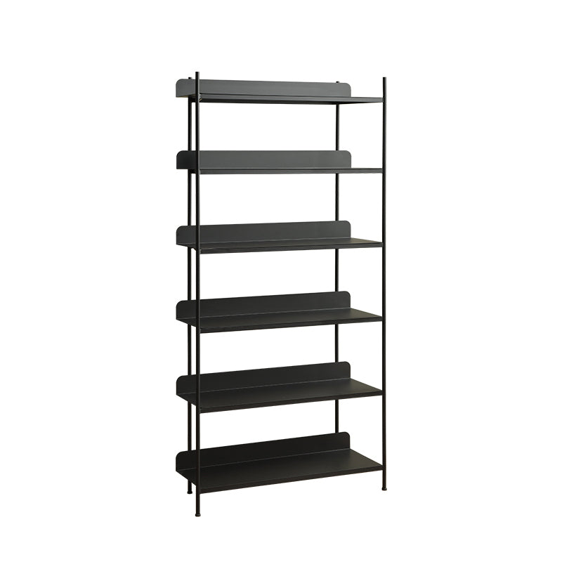 Industrial Etagere Bookshelf Metal Shelves Included Open Back Bookcase
