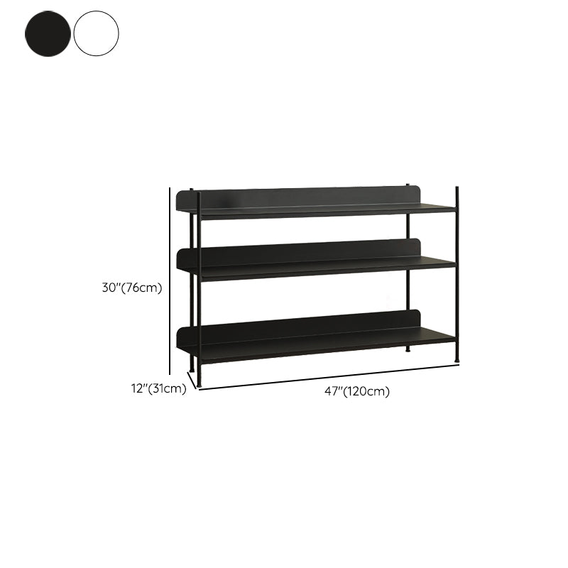 Industrial Etagere Bookshelf Metal Shelves Included Open Back Bookcase