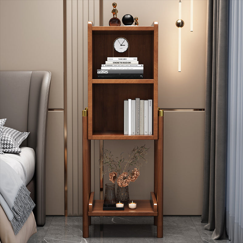 Standard Contemporary Bookcase Wooden Closed Back Bookshelf with Shelves