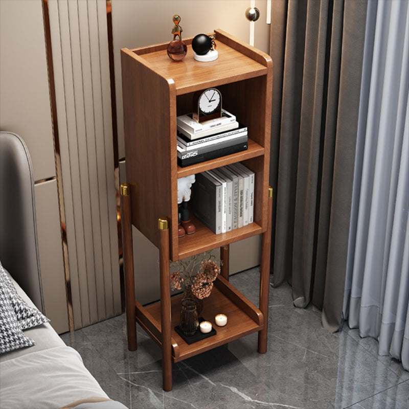 Standard Contemporary Bookcase Wooden Closed Back Bookshelf with Shelves