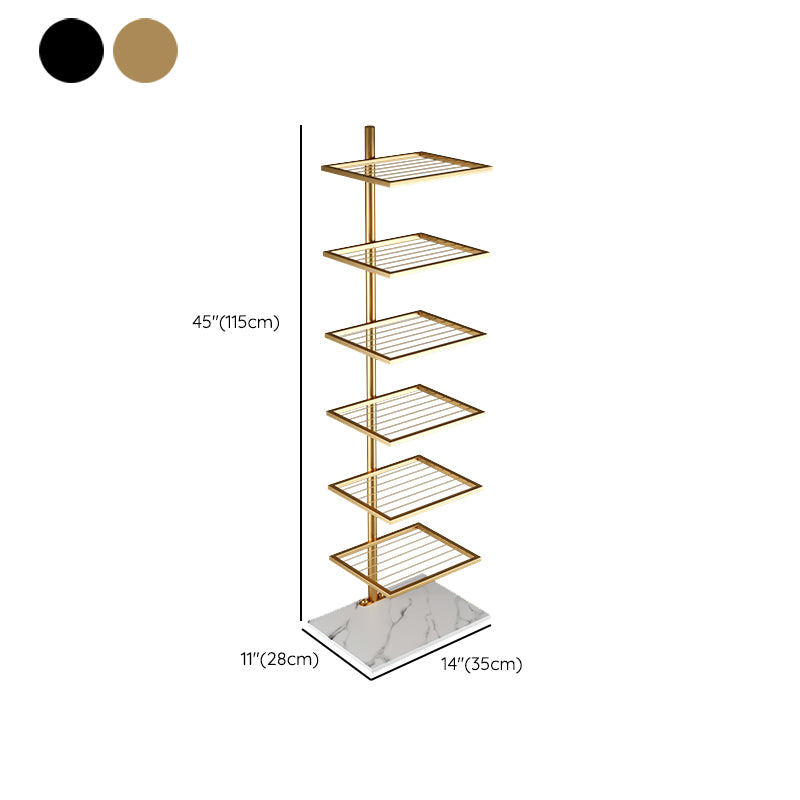 Etagere Metal Bookshelf Contemporary Open Back Bookcase with Shelves