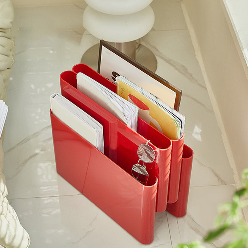 Contemporary Antique Finish Shelf Bookcase Plastic Book Shelf