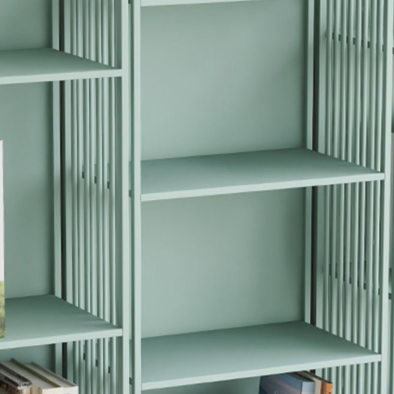 Scandinavian Antique Finish Shelf Bookcase Metal Book Shelf with Rectangular Shelves