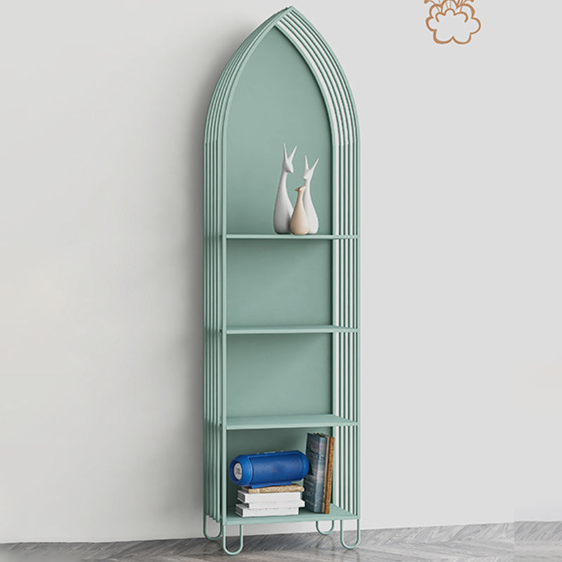 Scandinavian Antique Finish Shelf Bookcase Metal Book Shelf with Rectangular Shelves