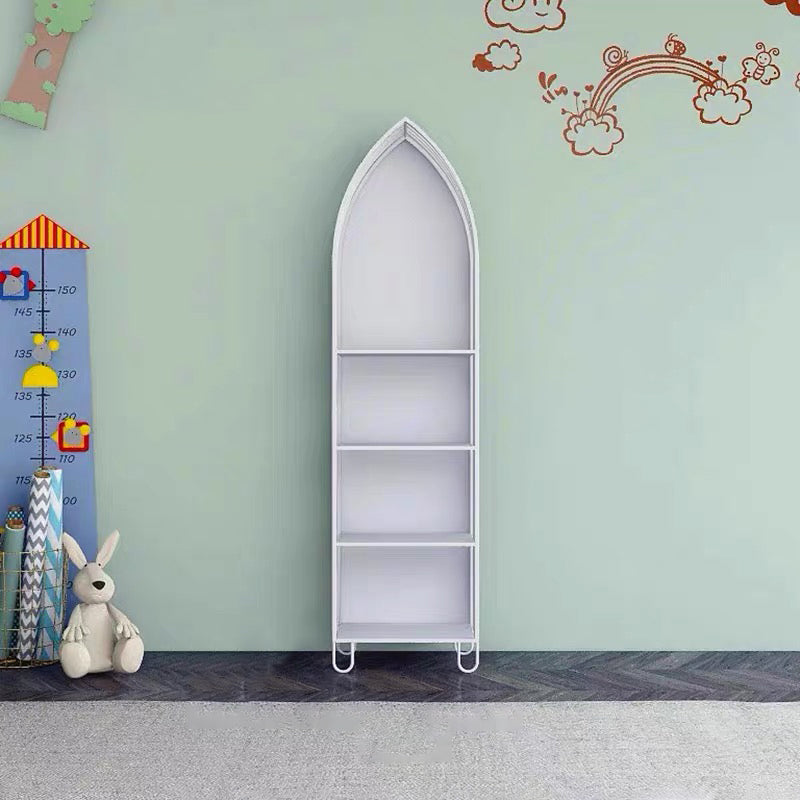 Scandinavian Antique Finish Shelf Bookcase Metal Book Shelf with Rectangular Shelves