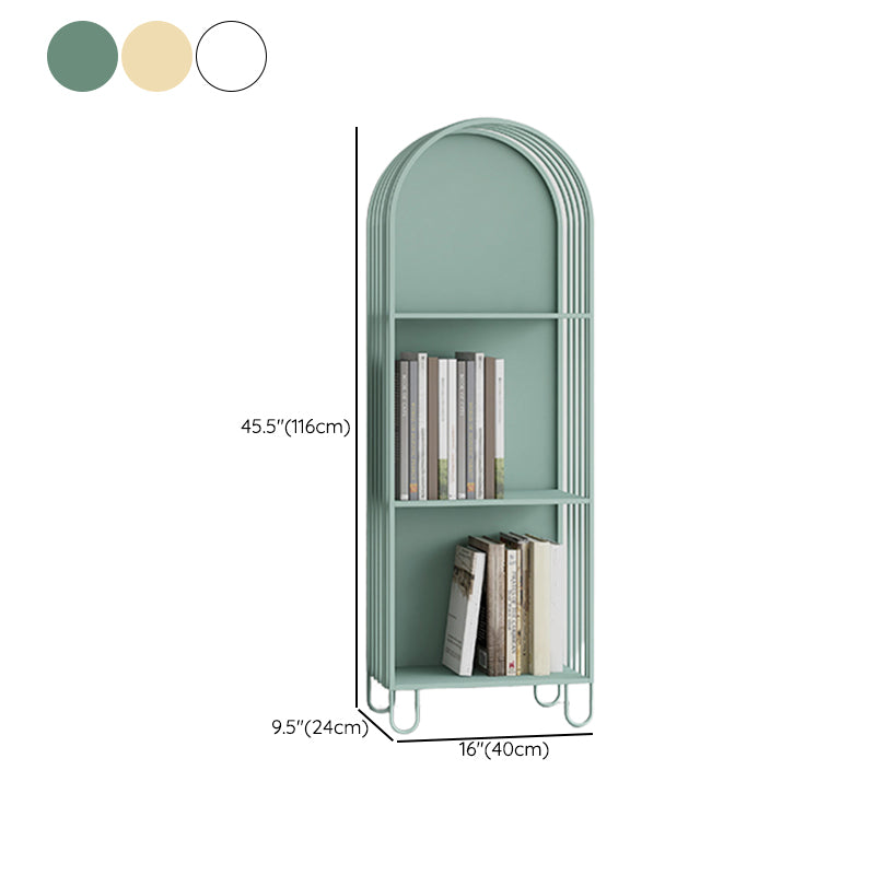 Scandinavian Antique Finish Shelf Bookcase Metal Book Shelf with Rectangular Shelves