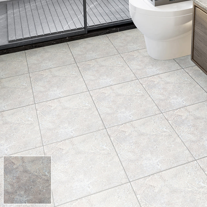 Square Bathroom PVC Flooring 12" x 12" x 0.07mm Peel and Stick Vinyl Flooring