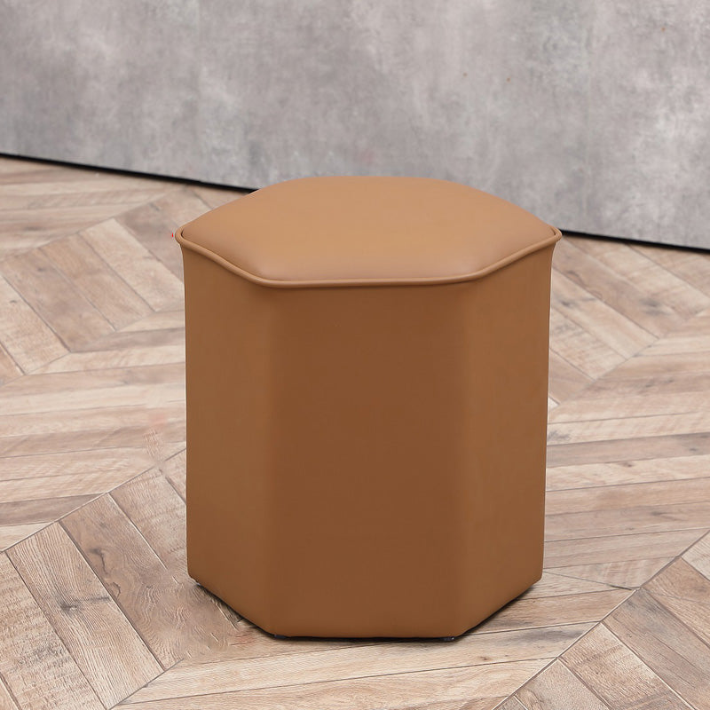 Red Modern Pouf Water Resistant Specialty Foot Stool for Living Room