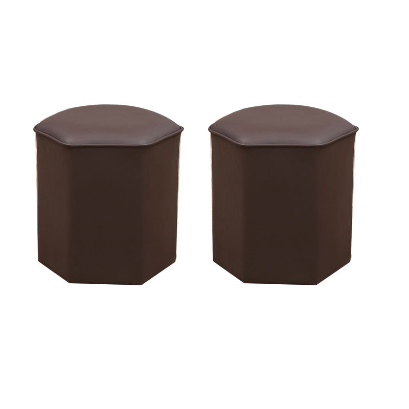 Red Modern Pouf Water Resistant Specialty Foot Stool for Living Room