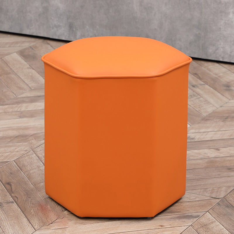 Red Modern Pouf Water Resistant Specialty Foot Stool for Living Room