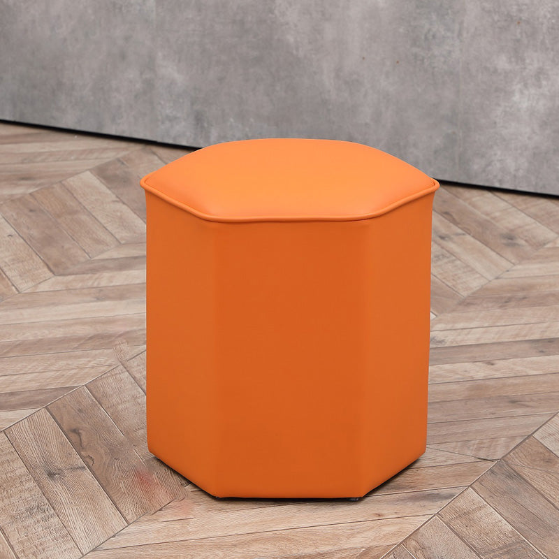 Red Modern Pouf Water Resistant Specialty Foot Stool for Living Room