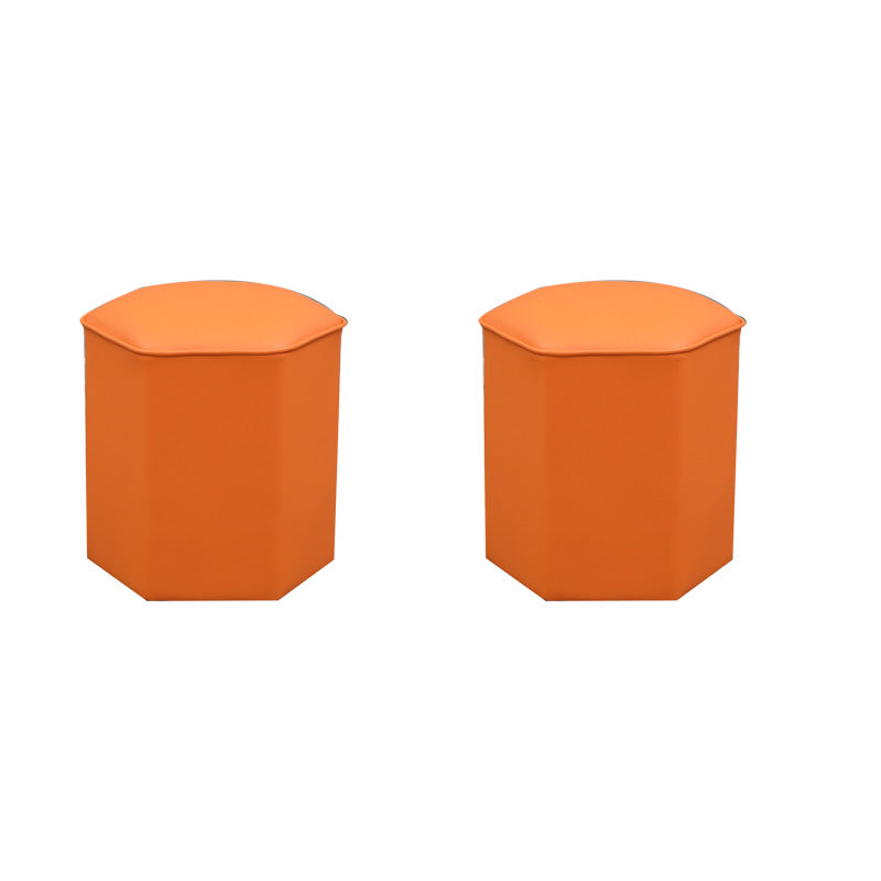 Red Modern Pouf Water Resistant Specialty Foot Stool for Living Room