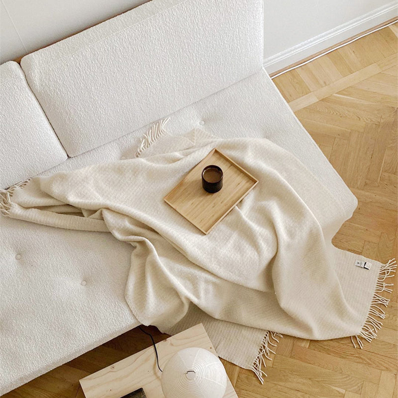 31.49" High Linen Sofa White Armless Sofa with Cushions for Living Room