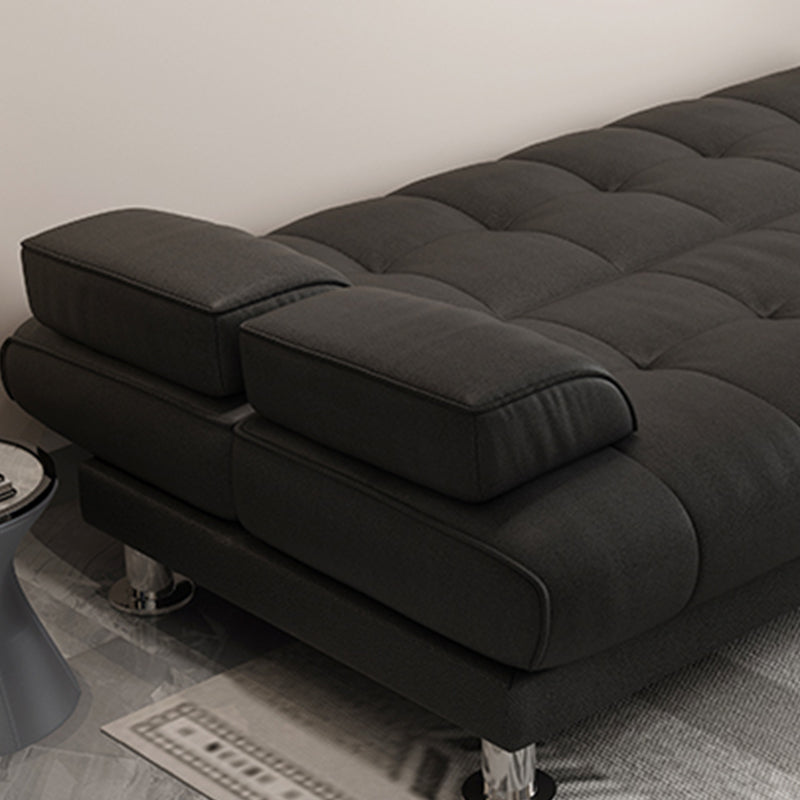 33.46" Wide Sofa Faux Leather Convertible Sofa with Biscuit Back