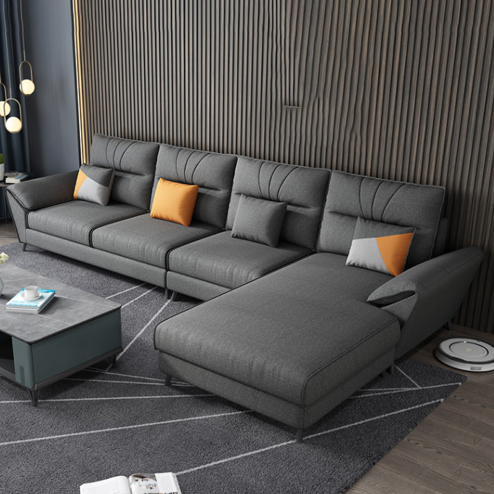 Scandinavian Living Room Fabric Cushions Pillow Top Arm Seating