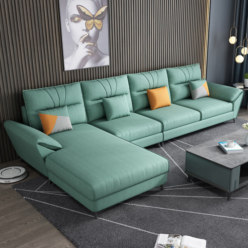 Scandinavian Living Room Fabric Cushions Pillow Top Arm Seating