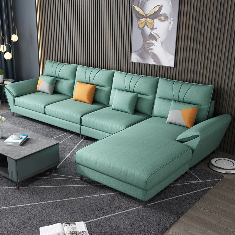 Scandinavian Living Room Fabric Cushions Pillow Top Arm Seating