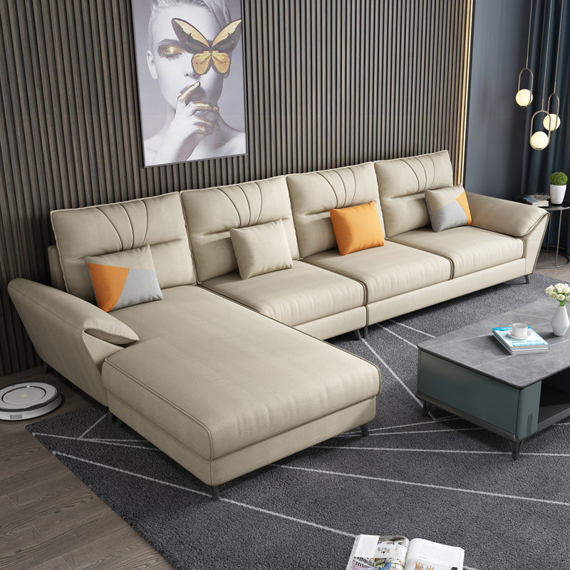 Scandinavian Living Room Fabric Cushions Pillow Top Arm Seating