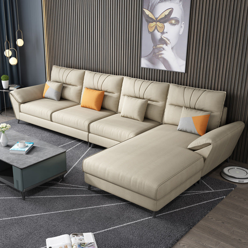 Scandinavian Living Room Fabric Cushions Pillow Top Arm Seating