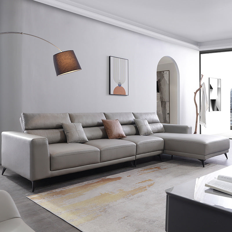 Industrial Living Room Settee Faux Leather Square Arm Cushions sofa