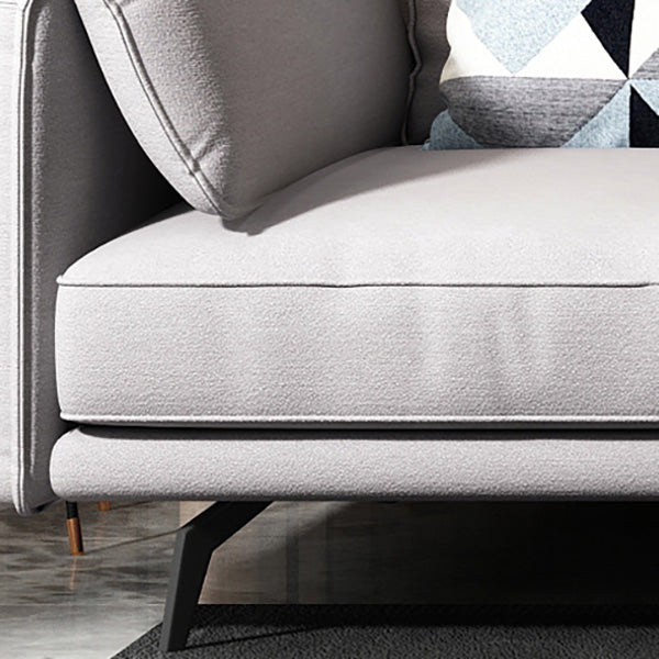 67" Wide Scandinavian Sectional Sofa Light-grey Sleeper Sectional