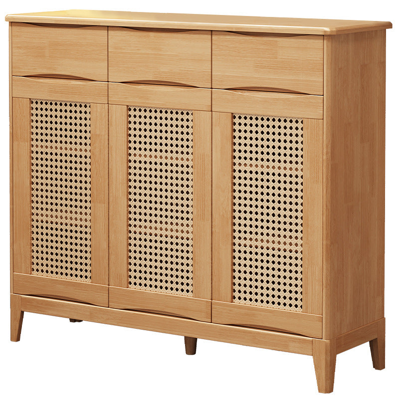 40.15" Tall 2/3 - Door Accent Cabinet Rubberwood Cabinet in Brown/Natural