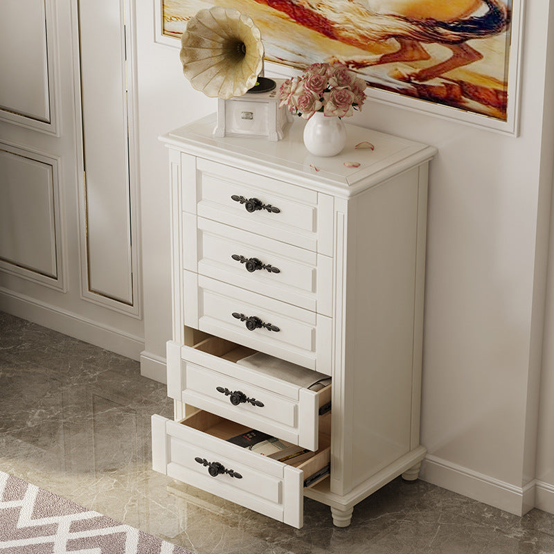 Mid-Century Modern Wood Chest 43.3" Tall 5 - Drawer Accent Chest