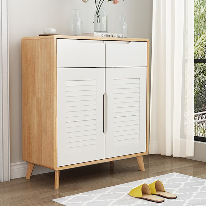 39.37" Tall Wood 2 - Door Accent Cabinet 2 - Drawer Storage Chest