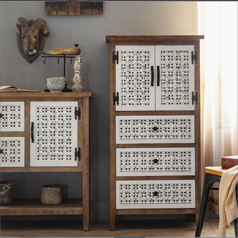 Industrial Rectangle Bar Pulls Accent Cabinet With Doors Cabinet