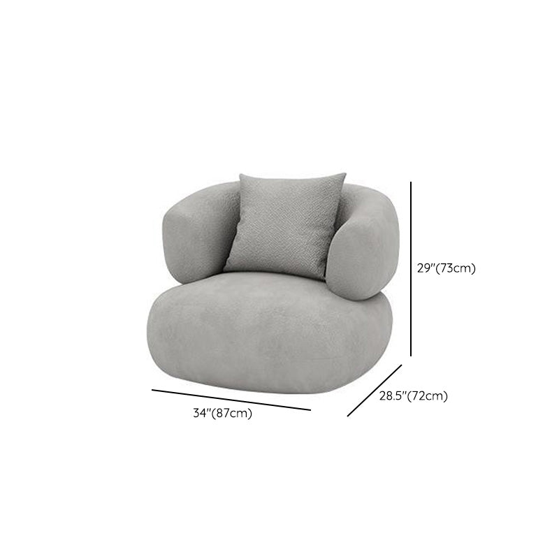 Contemporary Curved Loveseat Solid Color Tight Back Settee for Living Room
