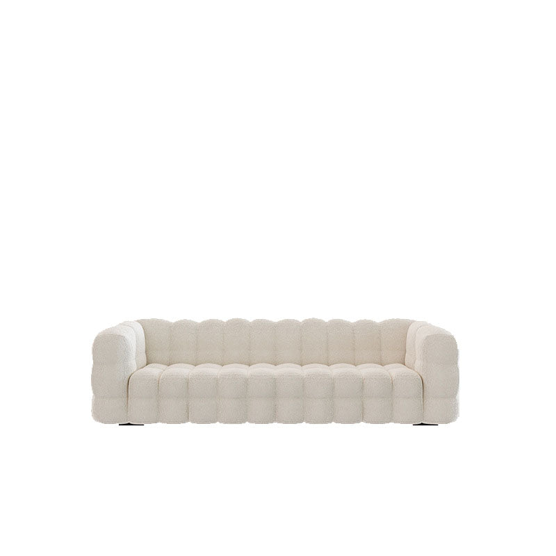 Solid Color Sofa Stationary Modern Square Arm Sofa for Living Room