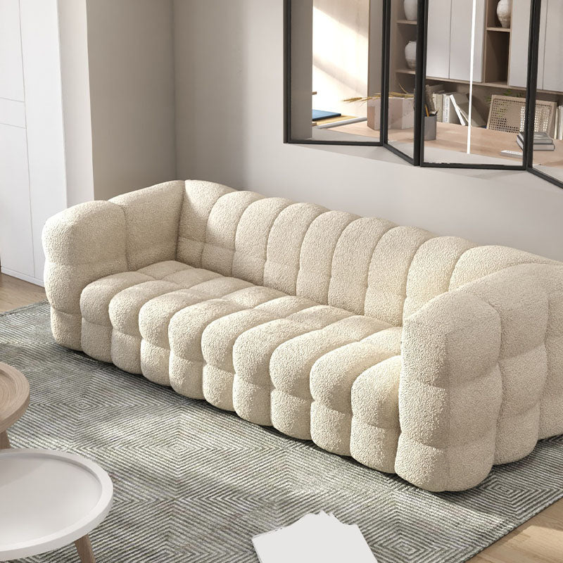 Solid Color Sofa Stationary Modern Square Arm Sofa for Living Room