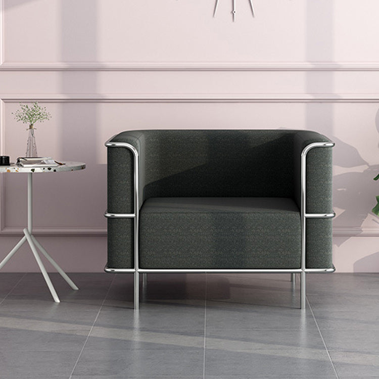 Tight Back Settee Stain Resistant Solid Color Sofa for Living Room
