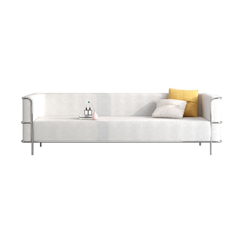 Tight Back Settee Stain Resistant Solid Color Sofa for Living Room