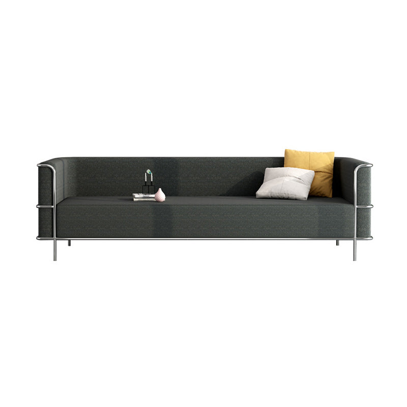 Tight Back Settee Stain Resistant Solid Color Sofa for Living Room