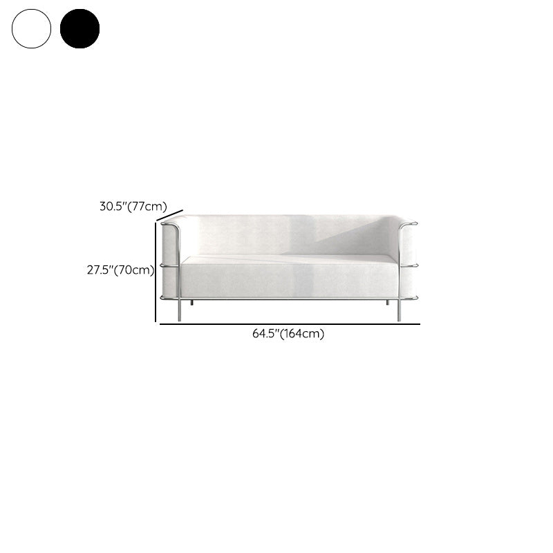 Tight Back Settee Stain Resistant Solid Color Sofa for Living Room