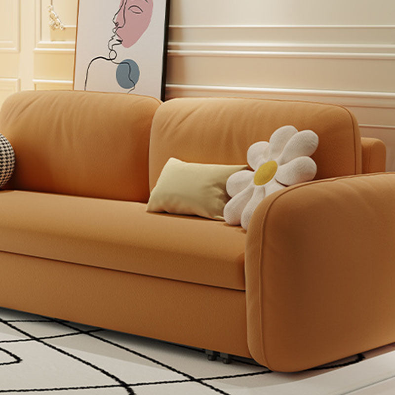 Contemporary Solid Color Sofa Bed Stain Resistant Sofa for Living Room