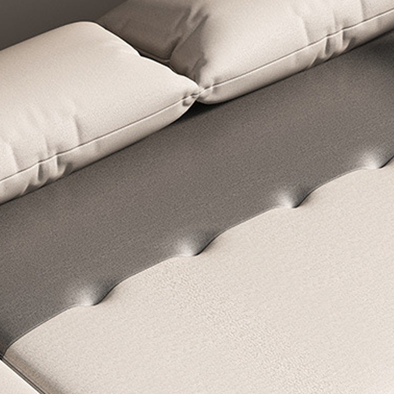 Square Arms Foldable Futon Pillow Included Sleeper Sofa with Storage