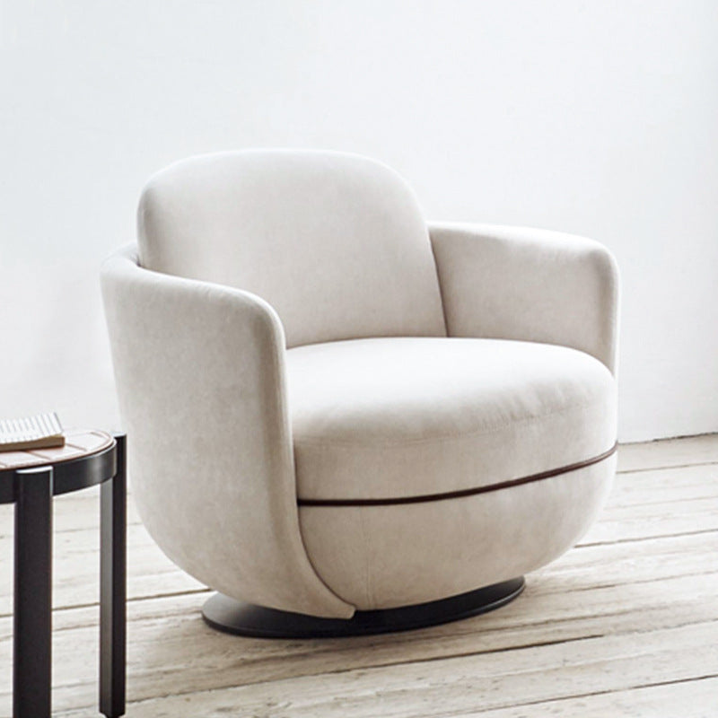 Solid Color Accent Armchair Swivel Living Room Accent Armchair