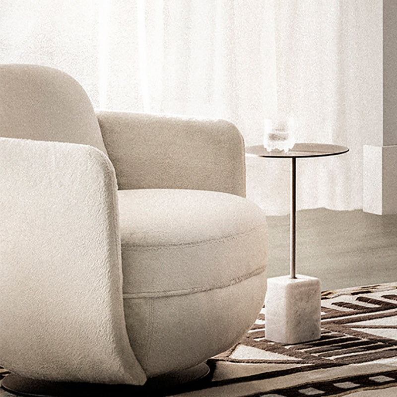 Solid Color Accent Armchair Swivel Living Room Accent Armchair