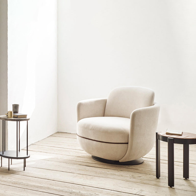 Solid Color Accent Armchair Swivel Living Room Accent Armchair