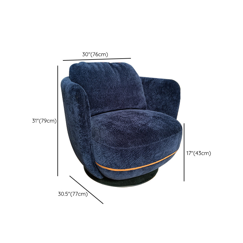 Solid Color Accent Armchair Swivel Living Room Accent Armchair