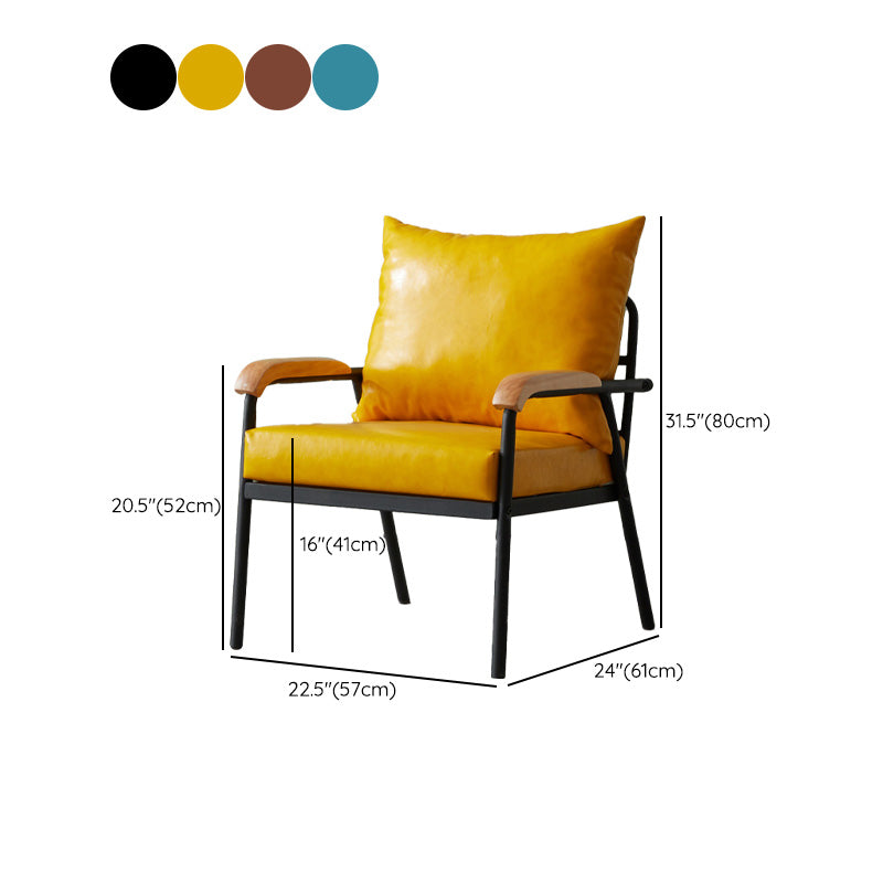 Solid Color Living Room Armchair Arms Included Accent Armchair