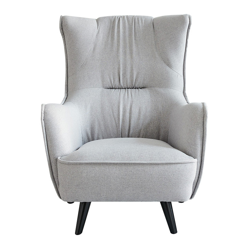 Mid-century Linen Blend Accent Armchair Arms Included Arm Chair