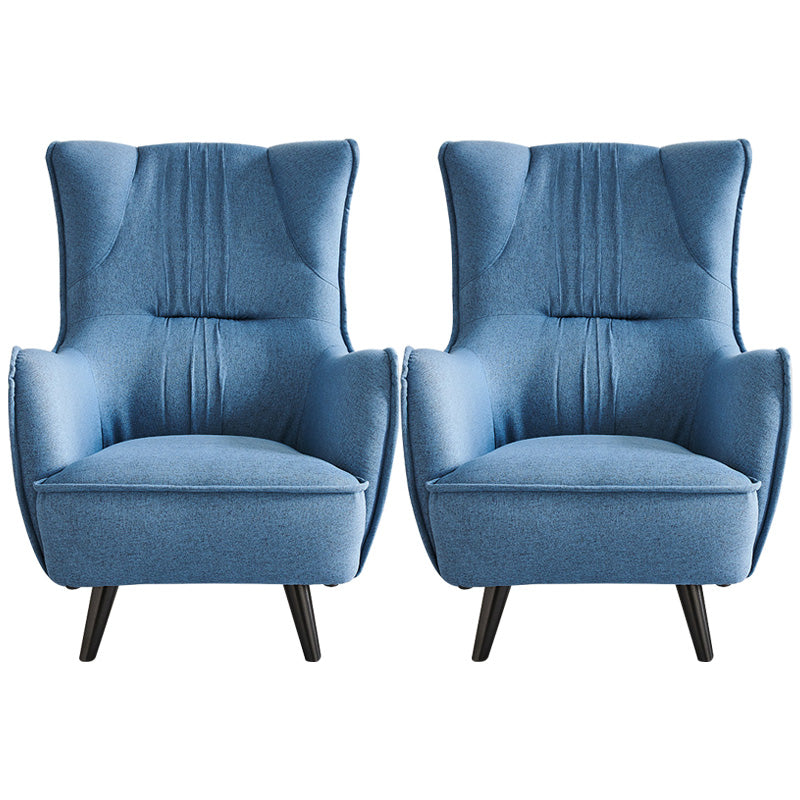 Mid-century Linen Blend Accent Armchair Arms Included Arm Chair
