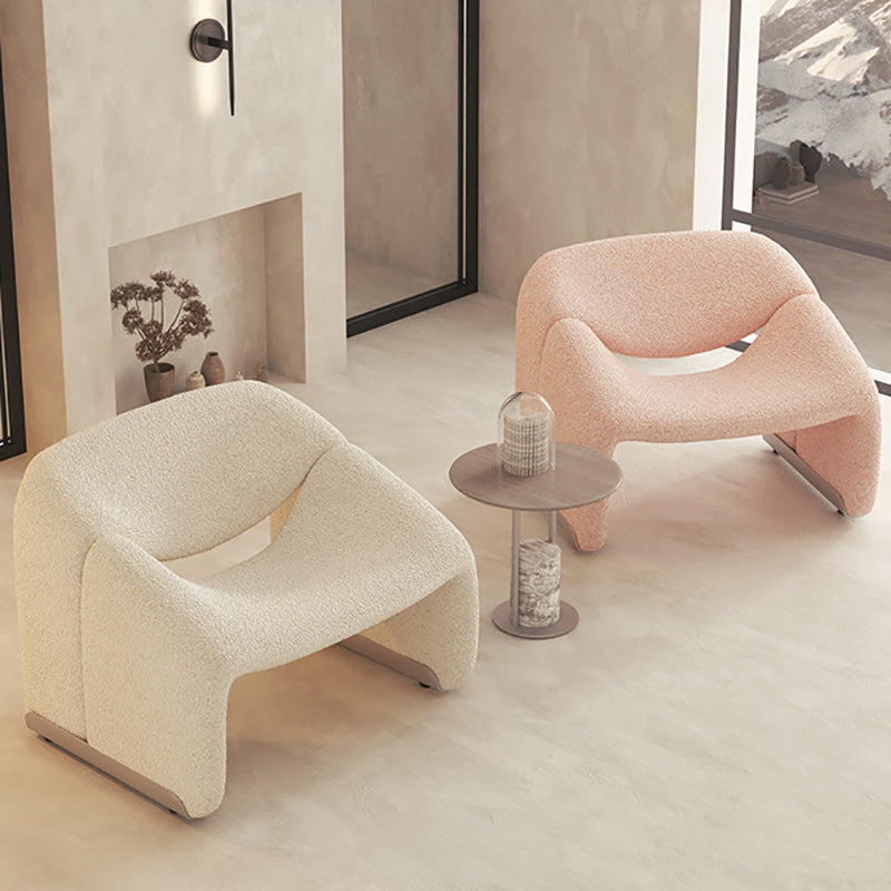 Contemporary Solid Color Side Chair Fixed Back Bedroom Side Chair