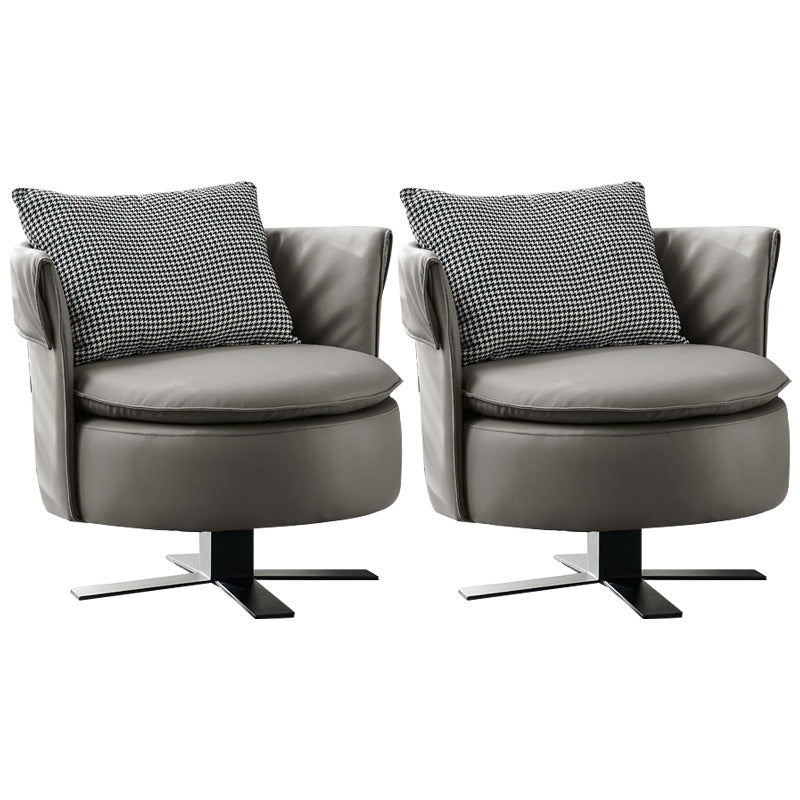 Modern Accent Armchair Contemporary Swivel Barrel Accent Chair