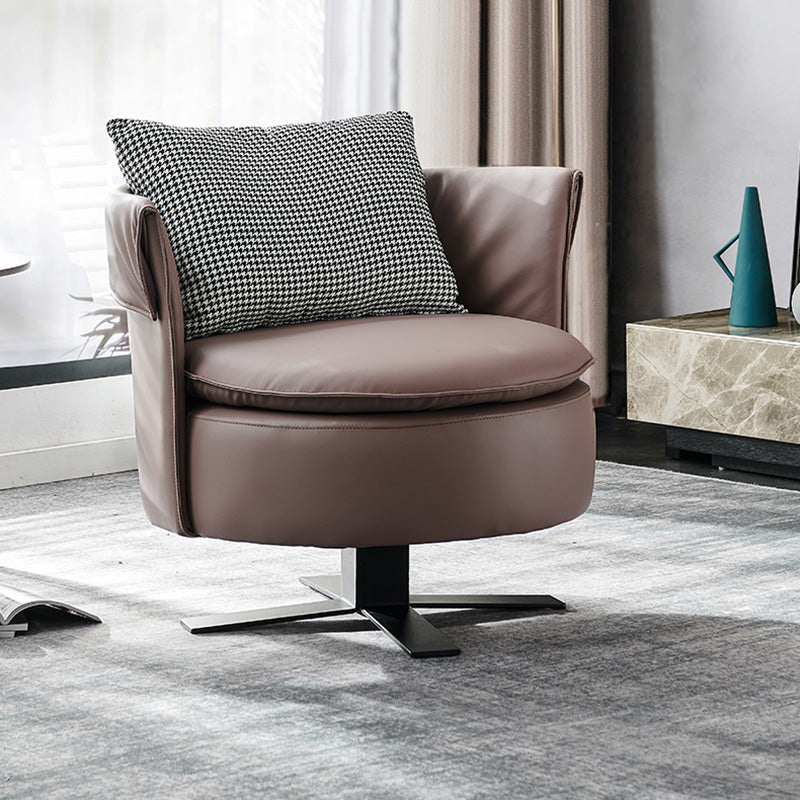 Modern Accent Armchair Contemporary Swivel Barrel Accent Chair